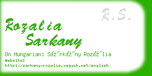 rozalia sarkany business card